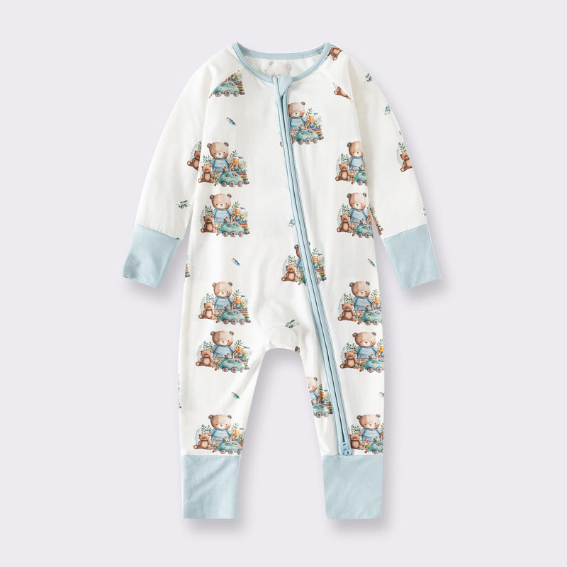 Long Sleeve Zipper Baby Jumpsuits