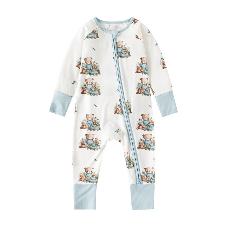Long Sleeve Zipper Baby Jumpsuits