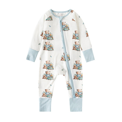 Long Sleeve Zipper Baby Jumpsuits