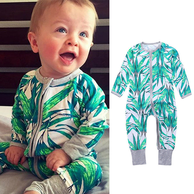 Bamboo Leaf Print Baby Cloth